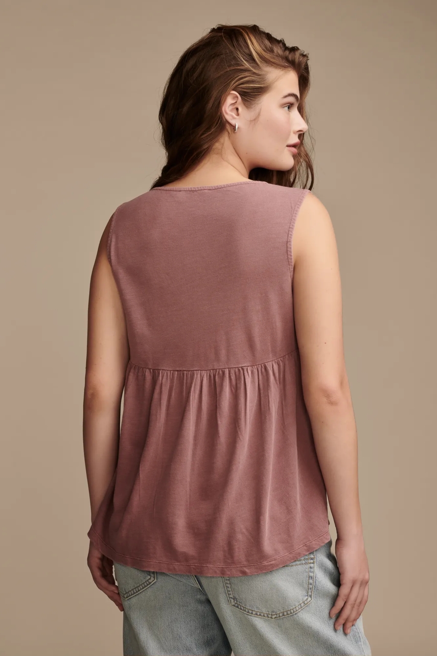 LACE TRIM MIX TUNIC TANK, image 4