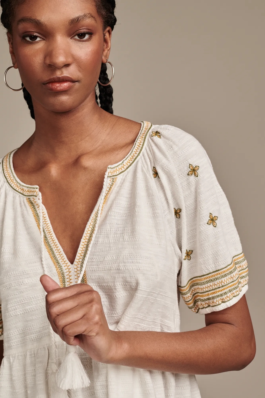 EASY EMBROIDERED BABYDOLL TOP, image 3