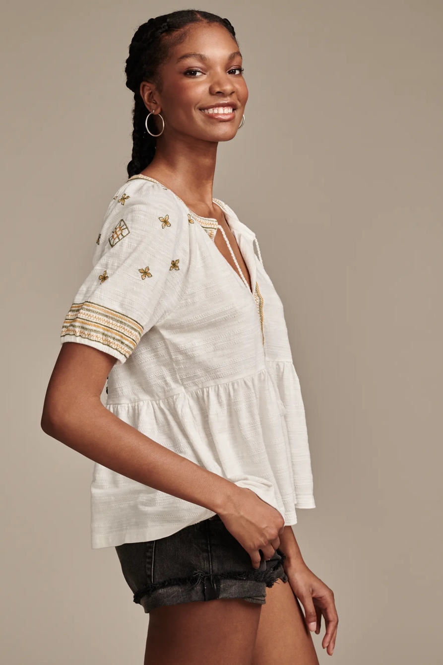 EASY EMBROIDERED BABYDOLL TOP, image 4