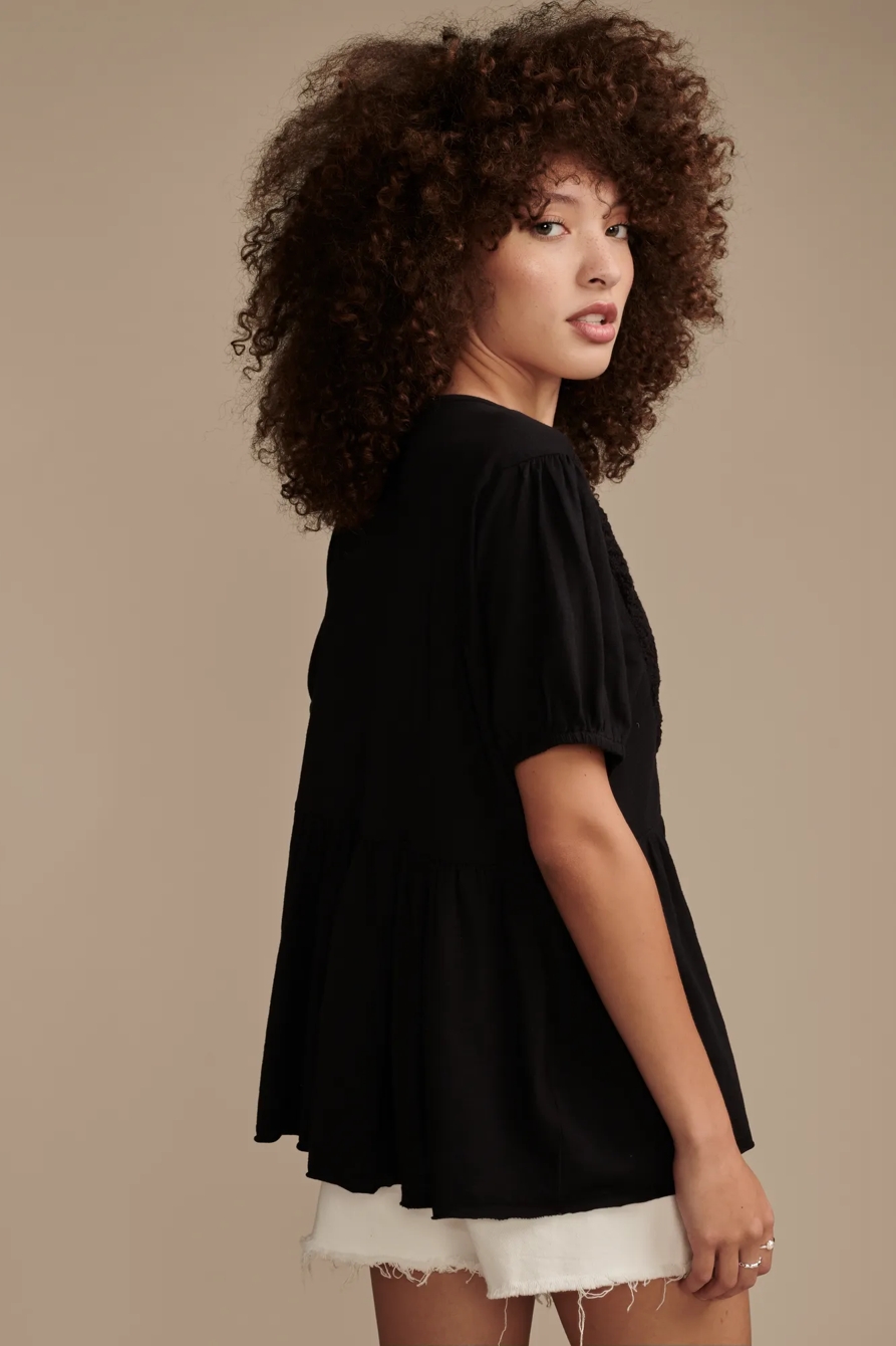 CROCHET YOKE BABYDOLL TOP, image 4
