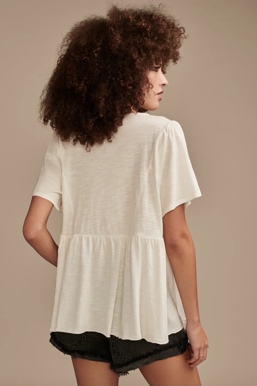 CROCHET YOKE BABYDOLL TOP, image 3