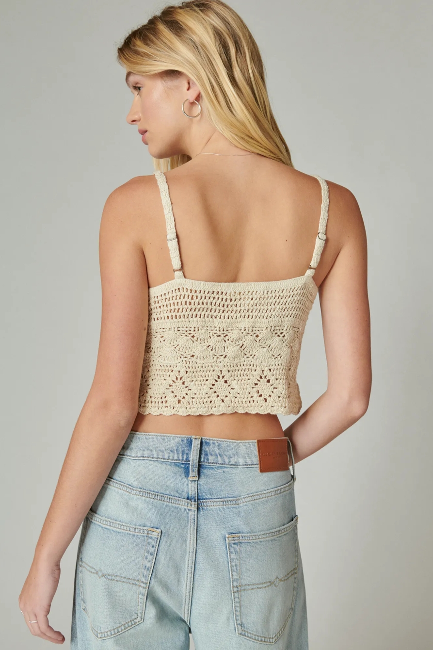 CROCHET TIE FRONT TANK, image 3