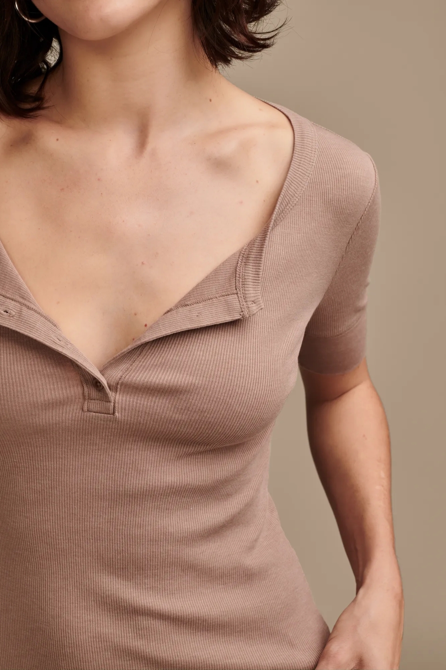 RIBBED HENLEY TEE, image 4