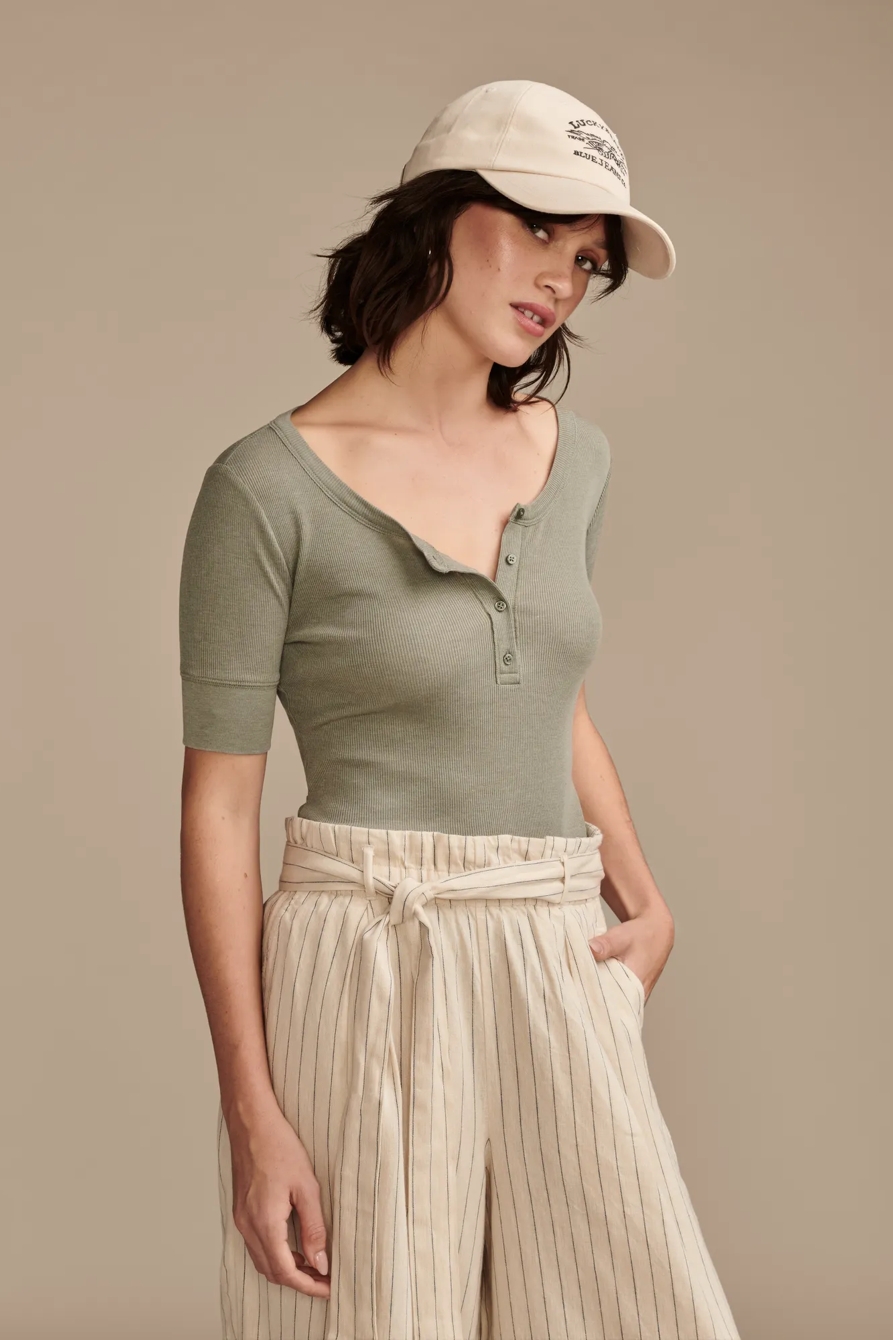 RIBBED HENLEY TEE, image 4