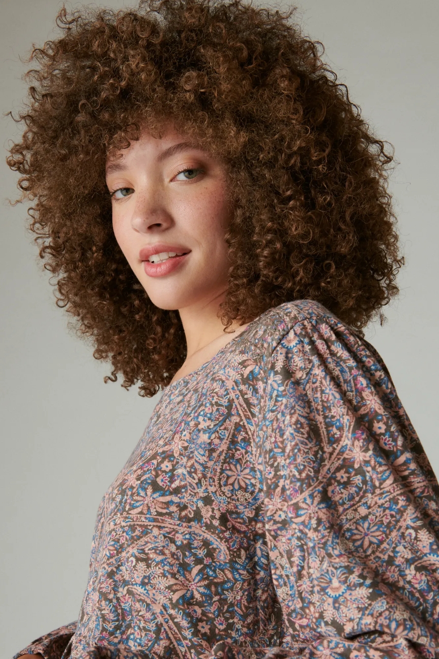 PRINTED BABYDOLL TOP, image 4
