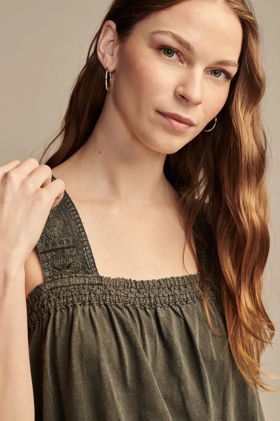EMBROIDERED YOKE TANK, image 2