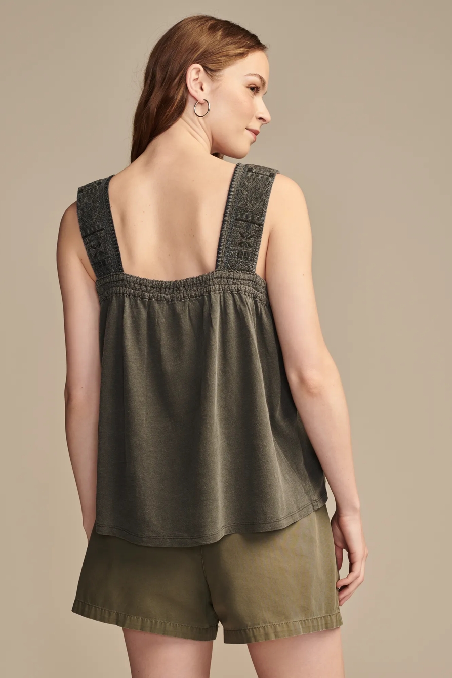 EMBROIDERED YOKE TANK, image 4