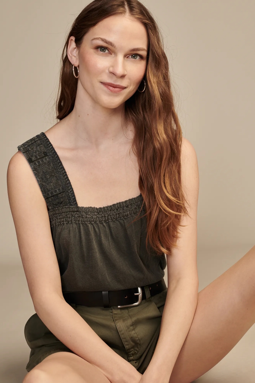 EMBROIDERED YOKE TANK, image 5