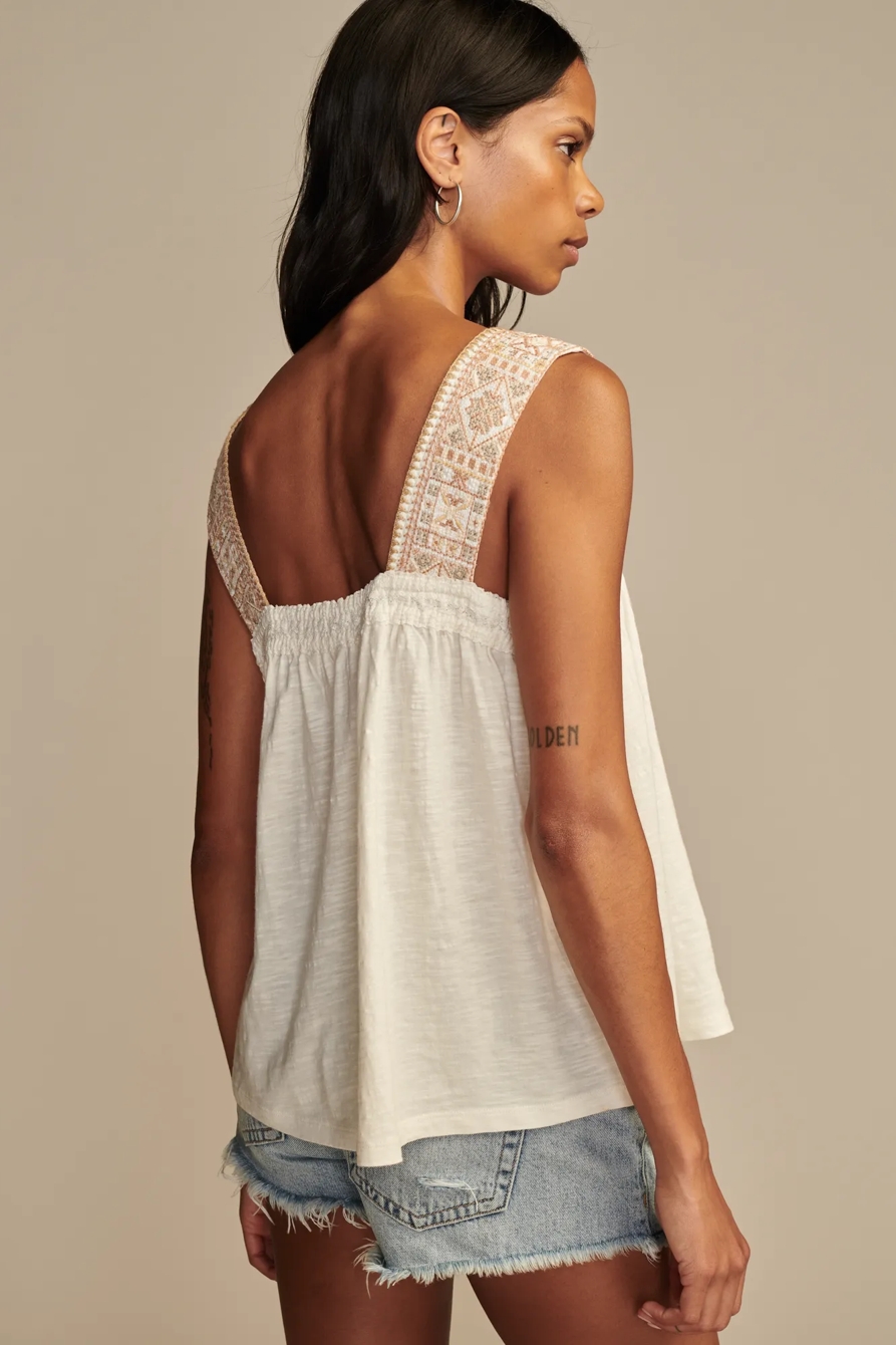 EMBROIDERED YOKE TANK, image 4
