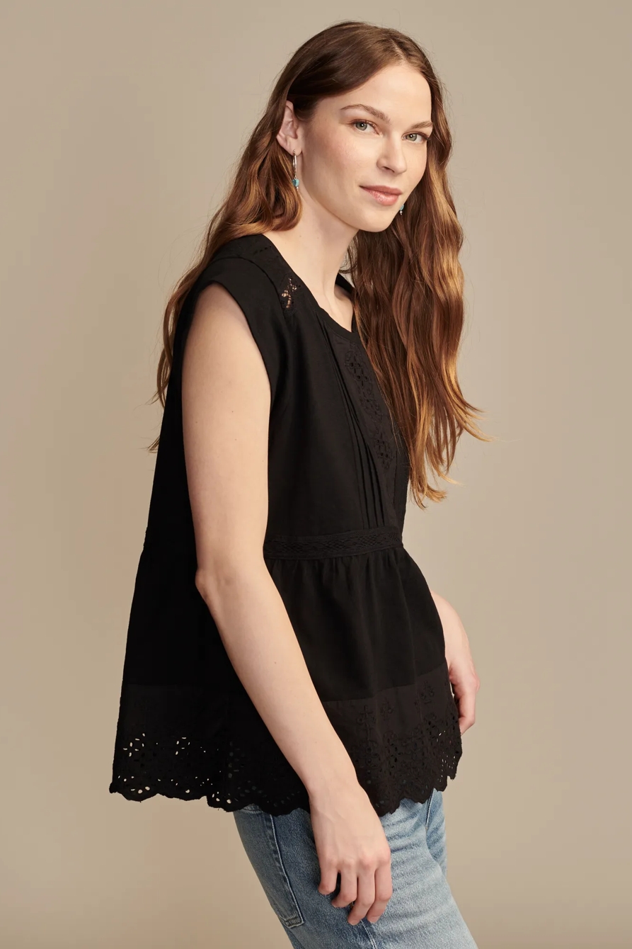 EMBROIDERED PEPLUM TEE, image 4