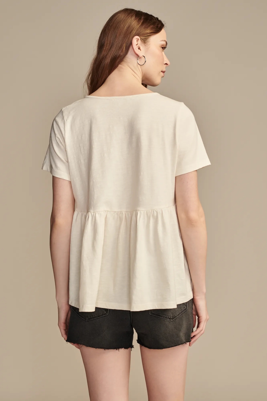 EMROIDERED YOKE TEE, image 4