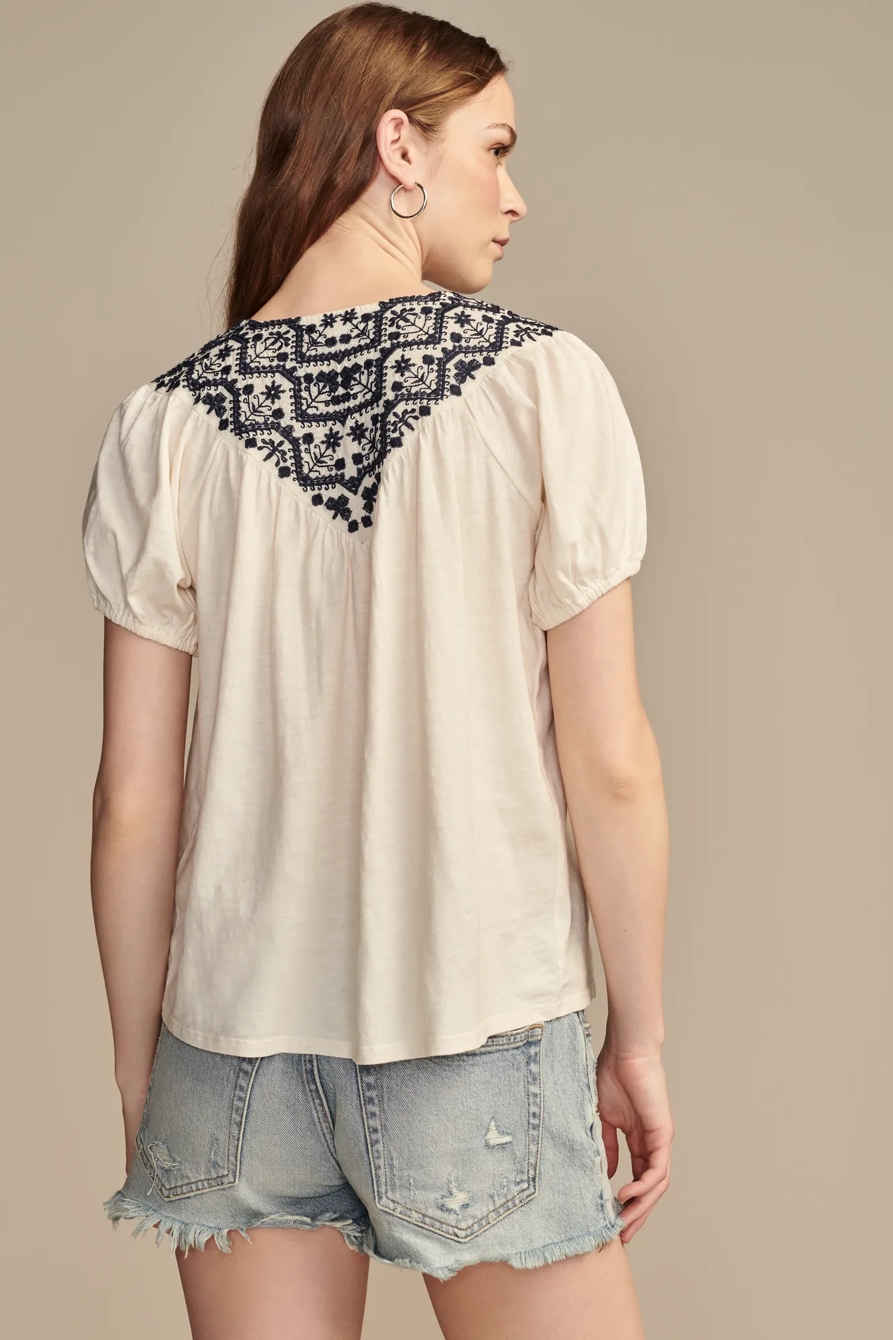 EMBROIDERED PEASANT TOP, image 2