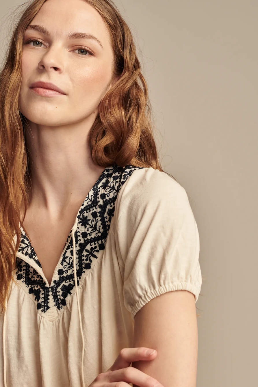 EMBROIDERED PEASANT TOP, image 3