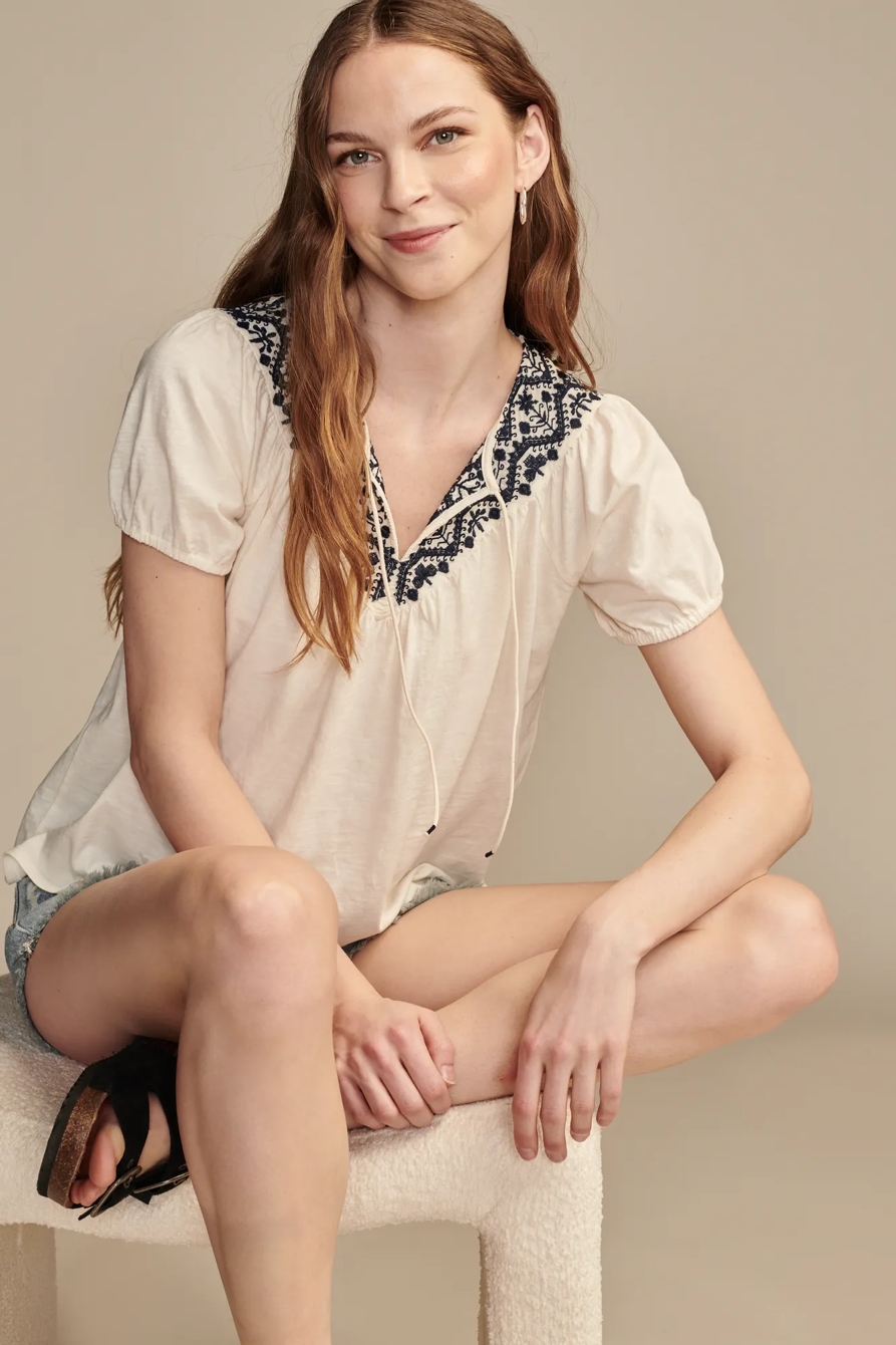 EMBROIDERED PEASANT TOP, image 5