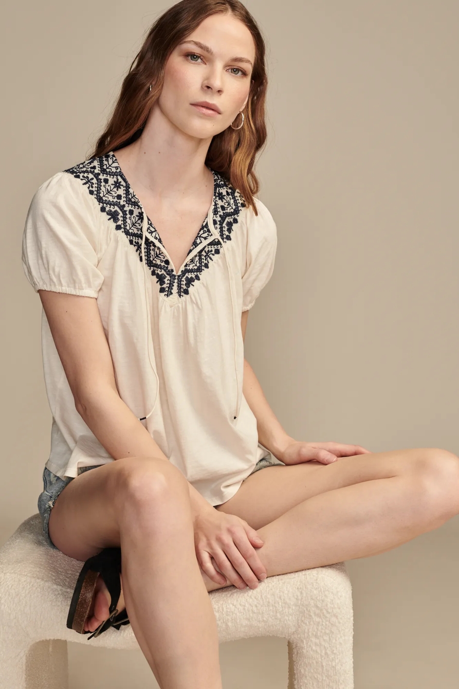 EMBROIDERED PEASANT TOP, image 6