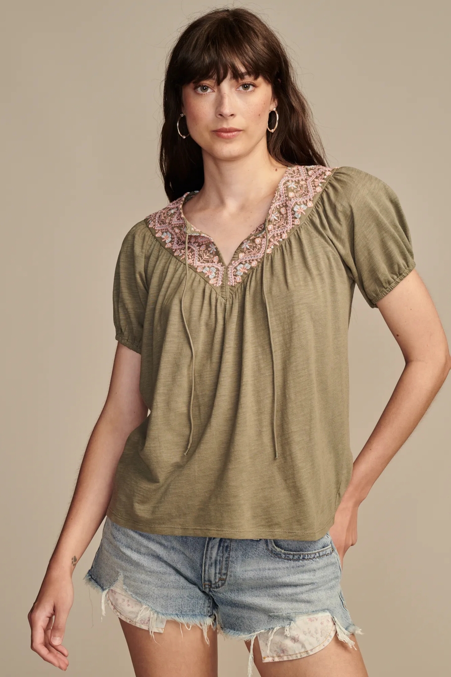 EMBROIDERED PEASANT TOP, image 2