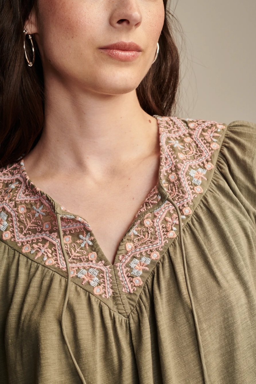EMBROIDERED PEASANT TOP, image 3