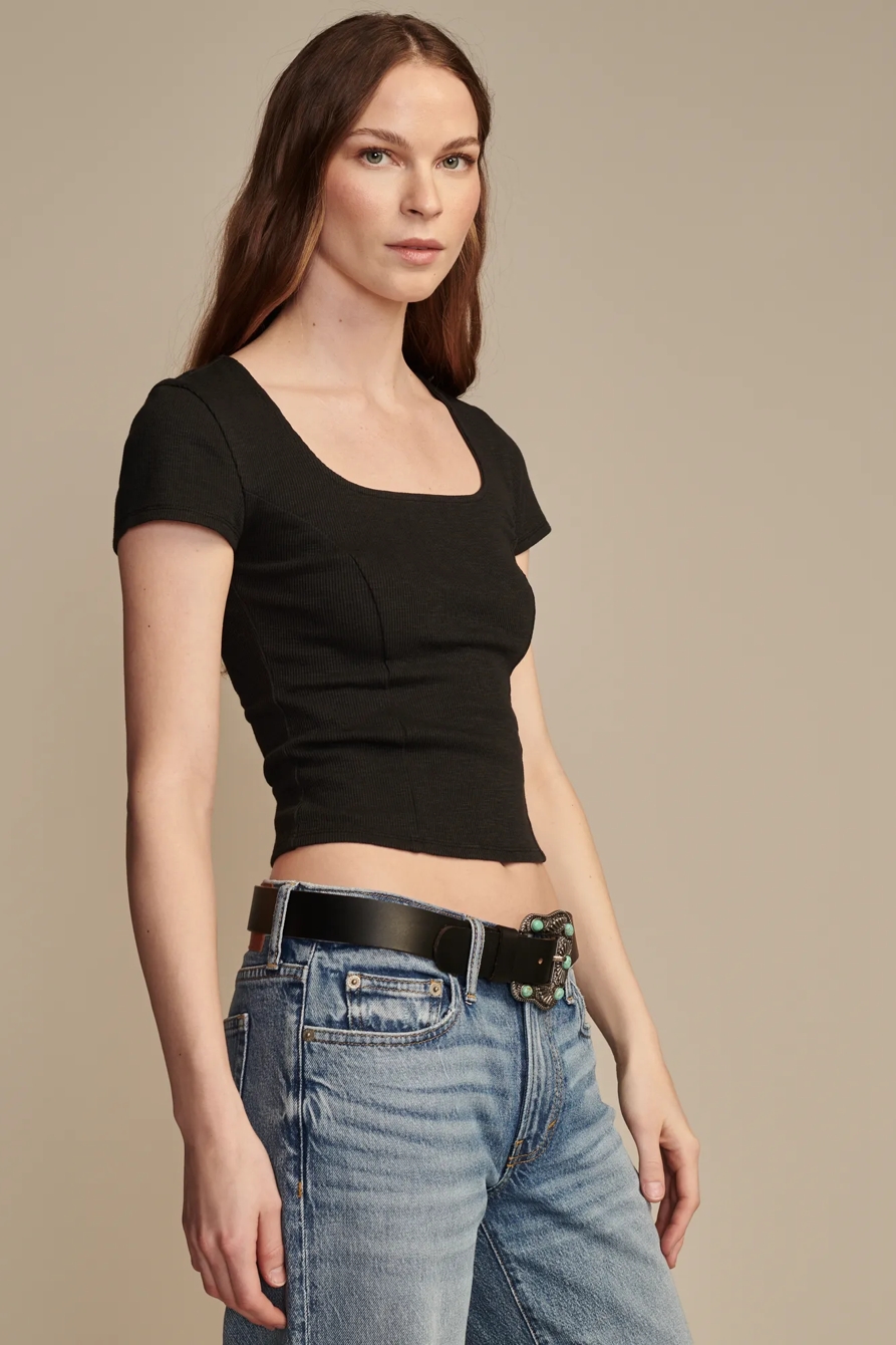 SHORT SLEEVE CORSET TEE, image 5