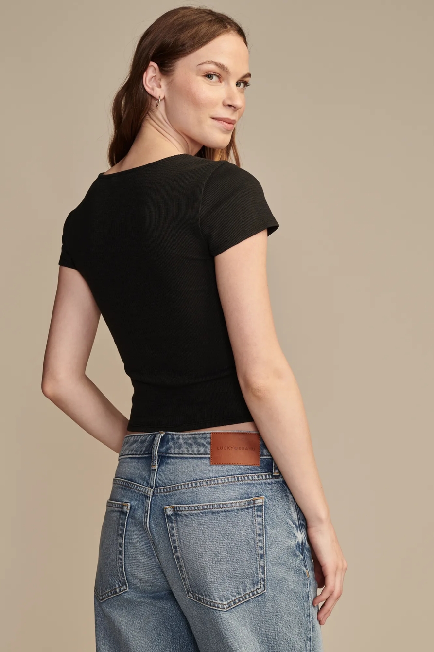 SHORT SLEEVE CORSET TEE, image 6