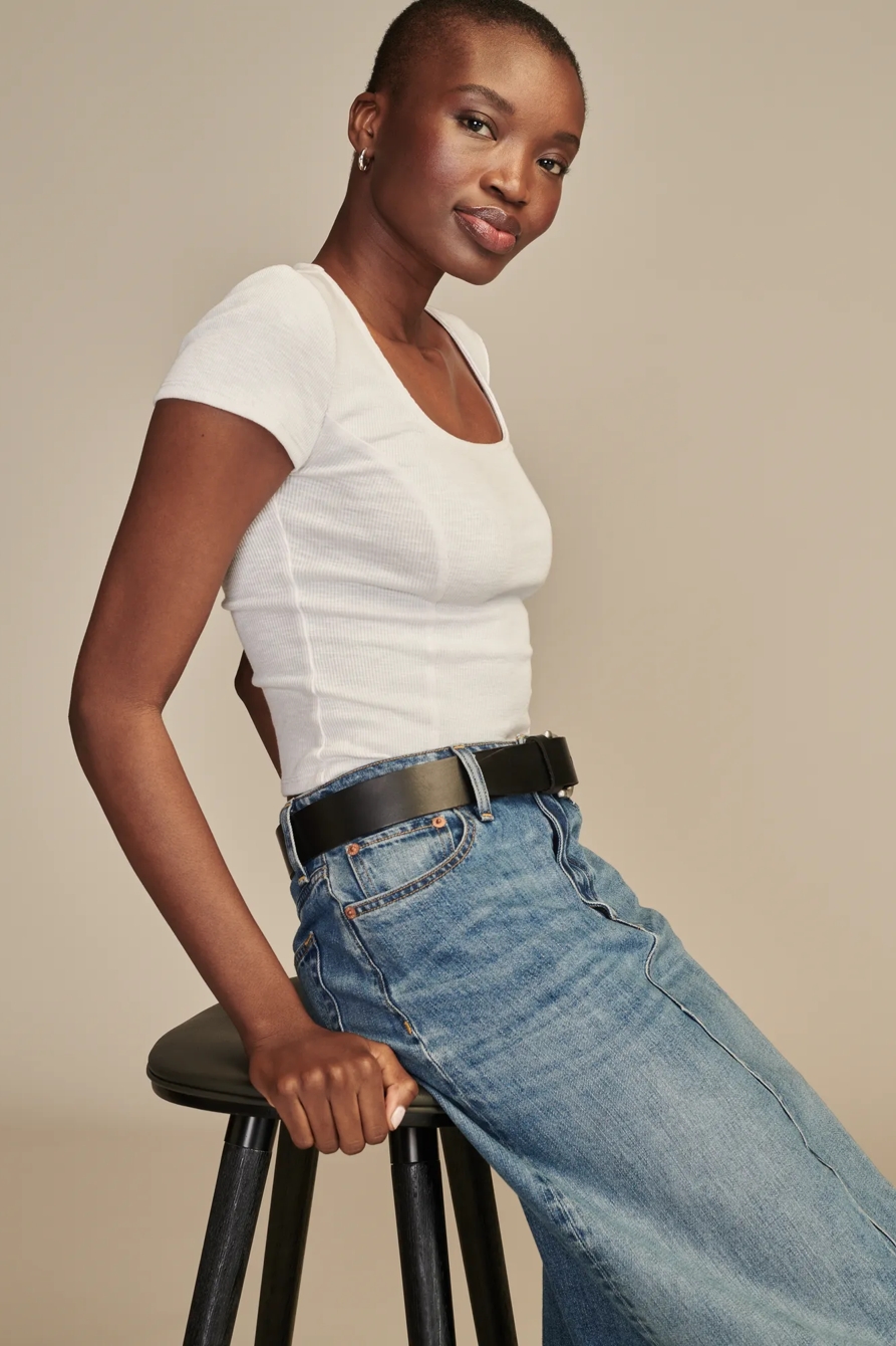 SHORT SLEEVE CORSET TEE, image 2