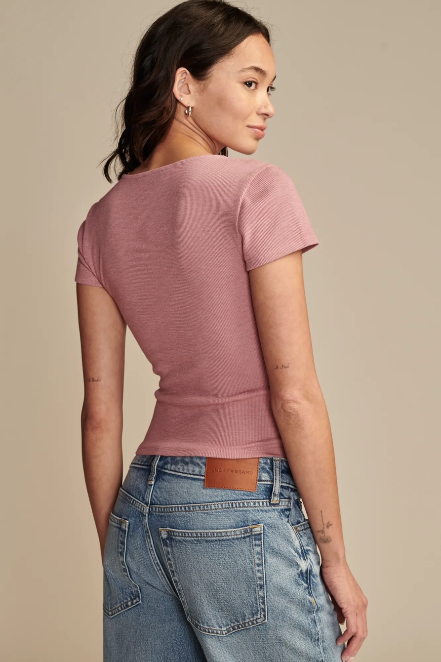 SHORT SLEEVE CORSET TEE, image 4