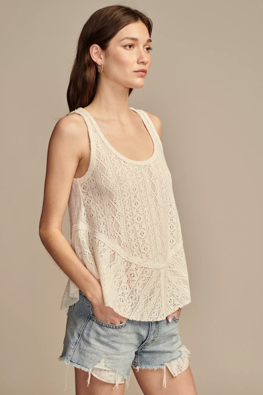 V NECK CROTCHET TANK, image 3