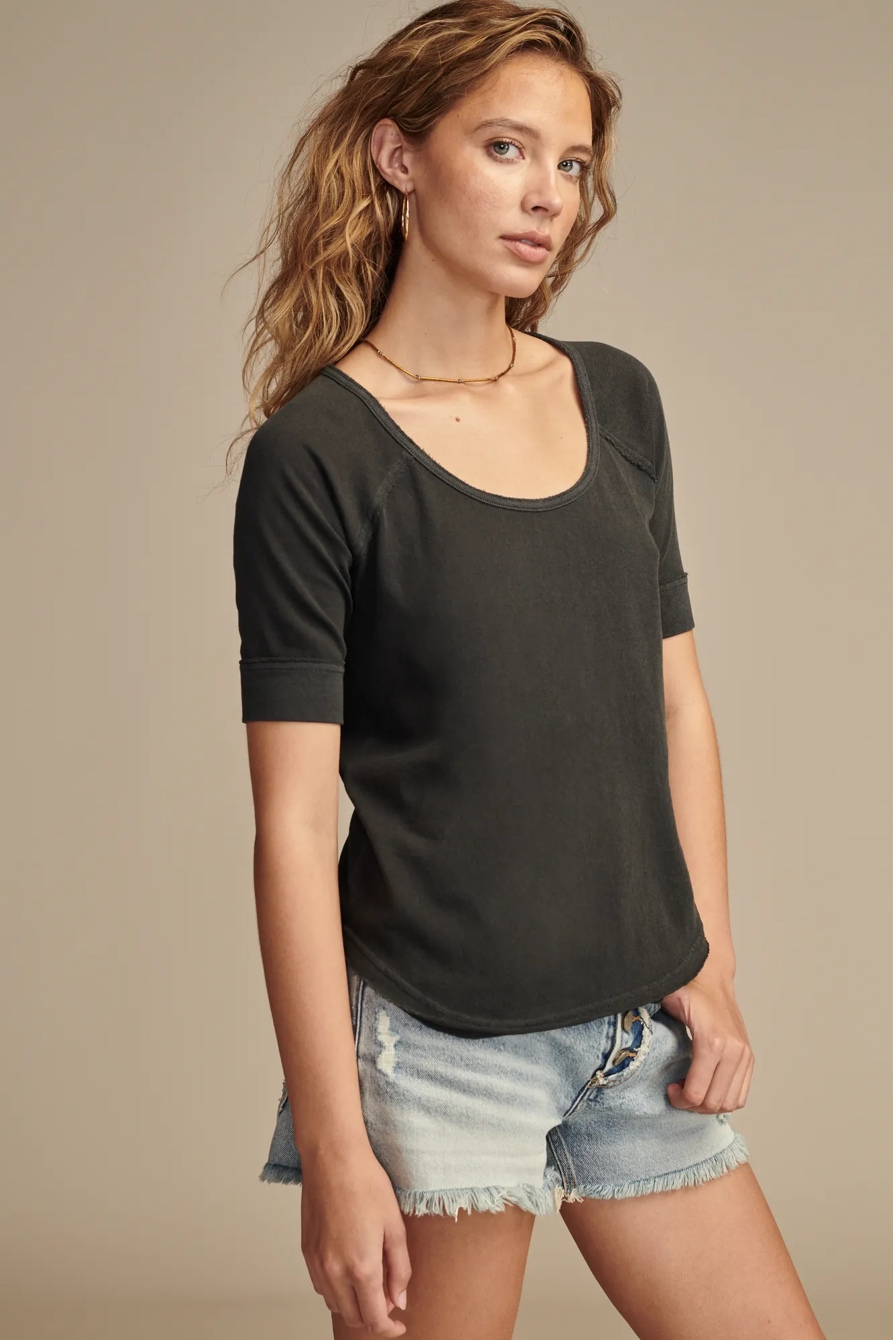 SCOOP NECK RAGLAN TEE, image 3