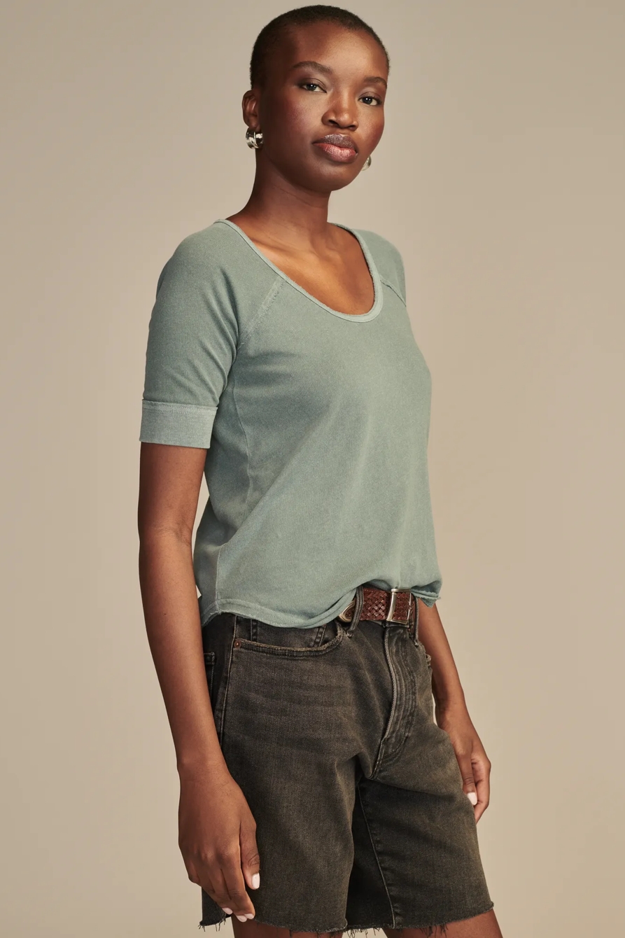 SCOOP NECK RAGLAN TEE, image 4