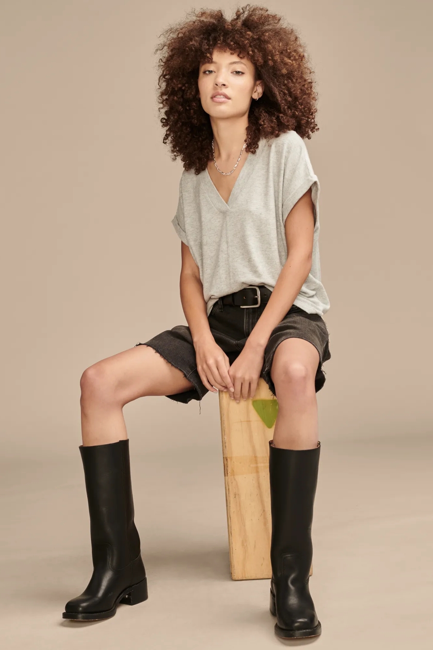 CLOUD JERSEY V NECK TEE, image 2
