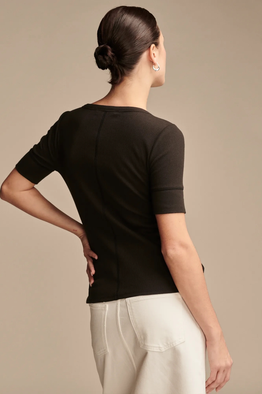 RIBBED HENLEY TEE, image 3