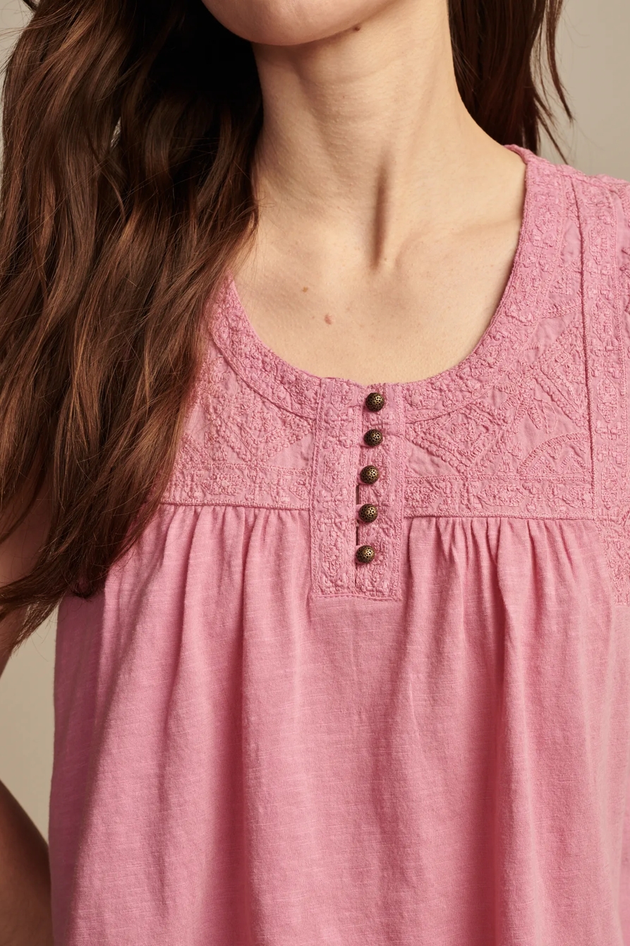 EMBROIDERED YOKE TOP, image 3