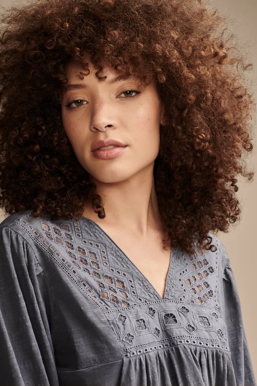CUTWORK PEASANT TOP, image 3