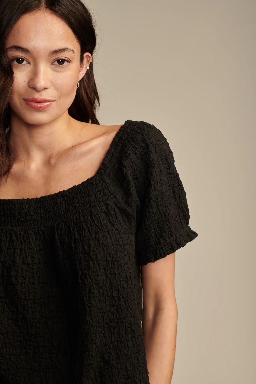 SQUARE NECK SHORT SLEEVE TOP, image 2