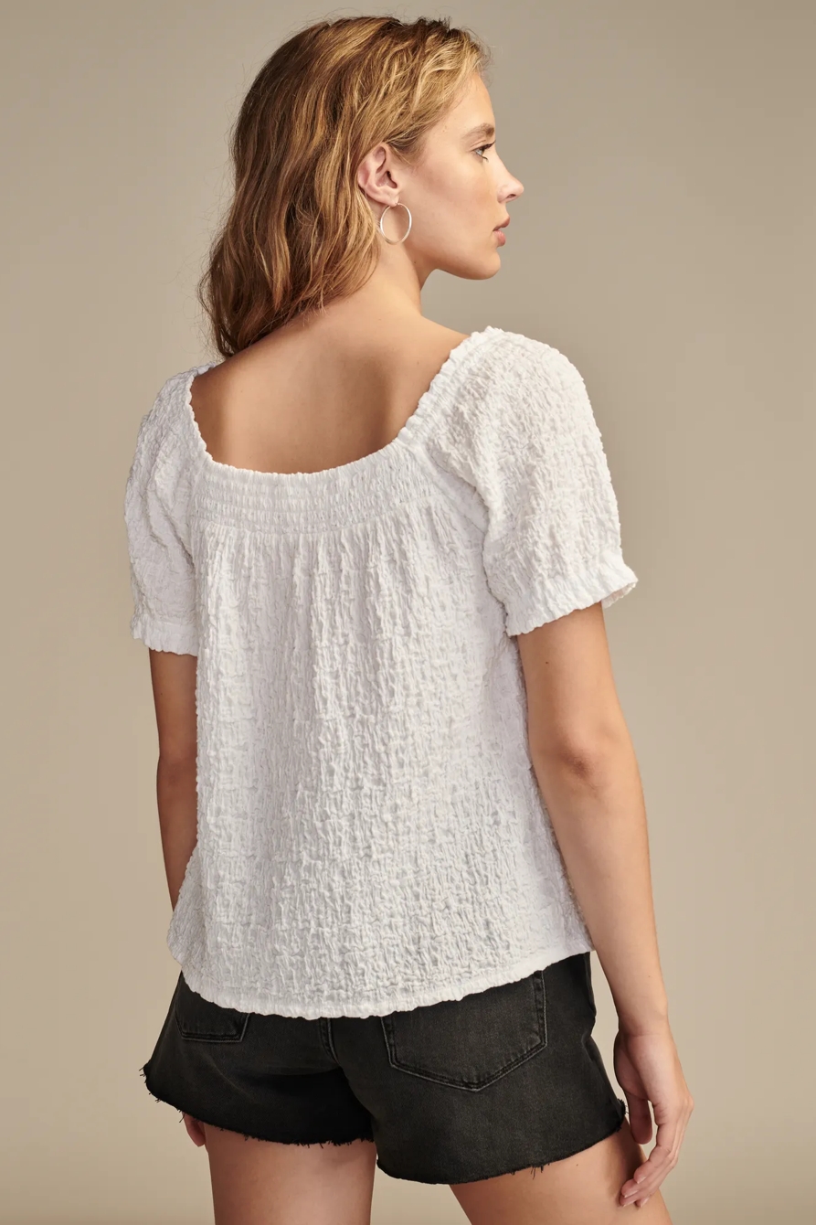 SQUARE NECK SHORT SLEEVE TOP, image 5