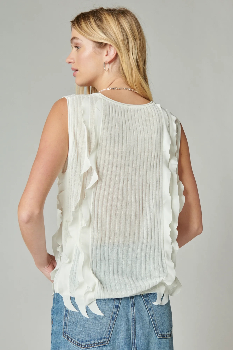 RUFFLE SWEATER TANK, image 3