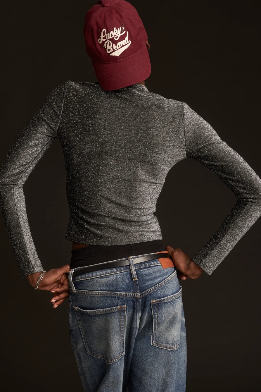 LONG SLEEVE LUREX TOP, image 4