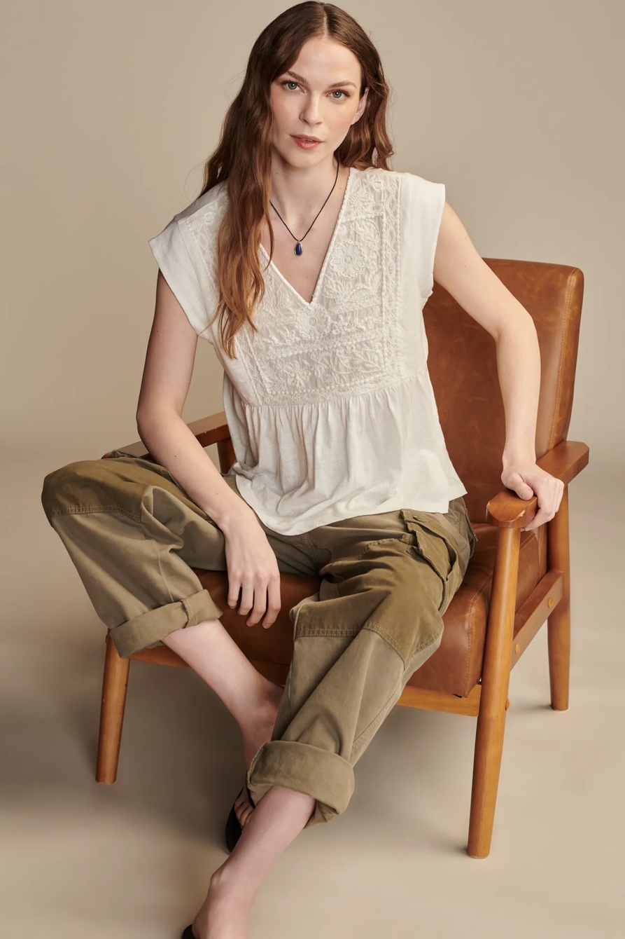 EMBROIDERED BABY DOLL TOP, image 5