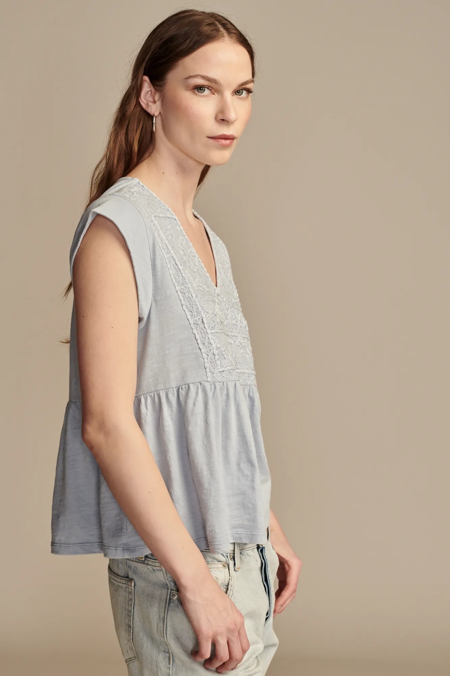 EMBROIDERED BABY DOLL TOP, image 4