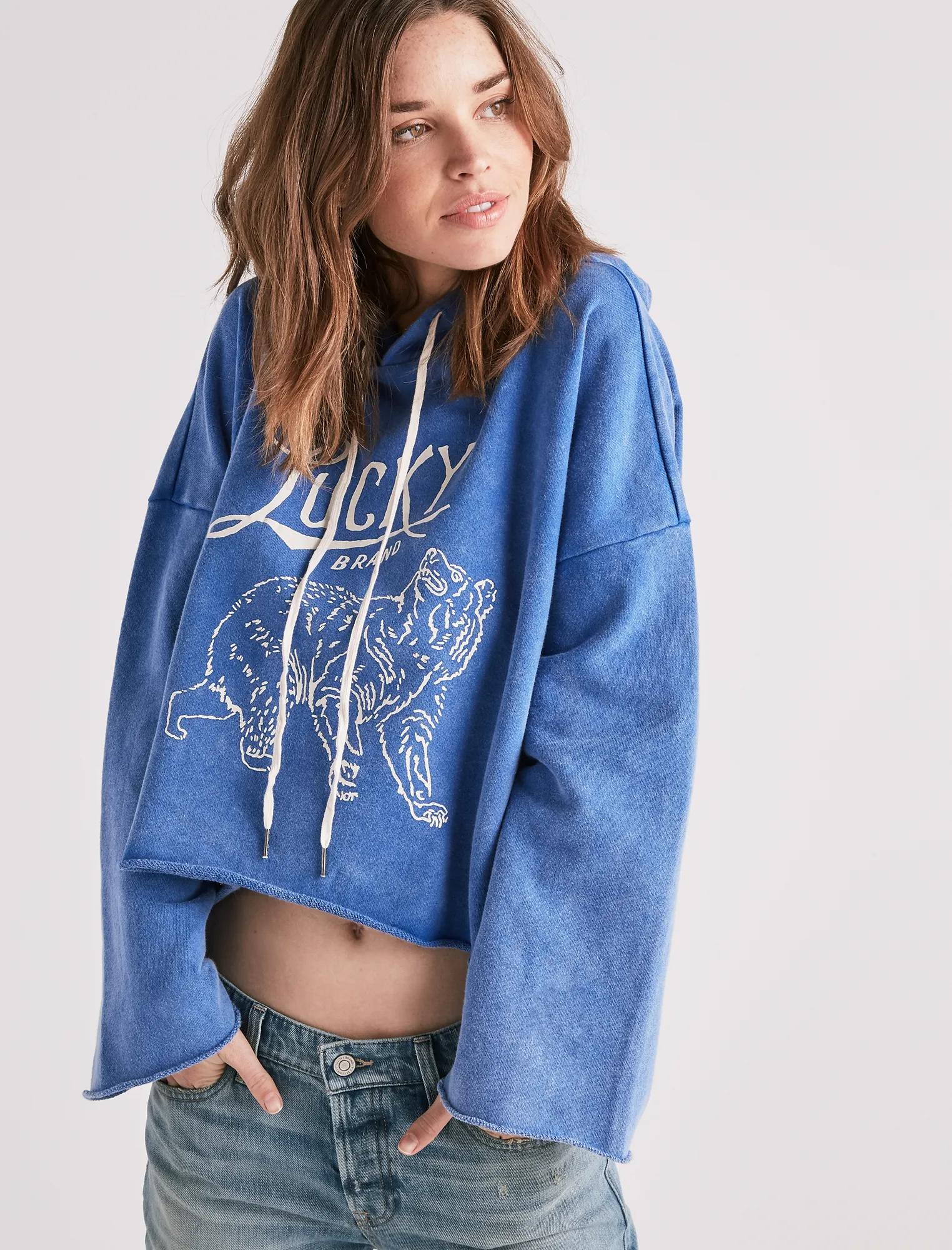 LUCKY BEAR GRAPHIC HOODIE, image 1