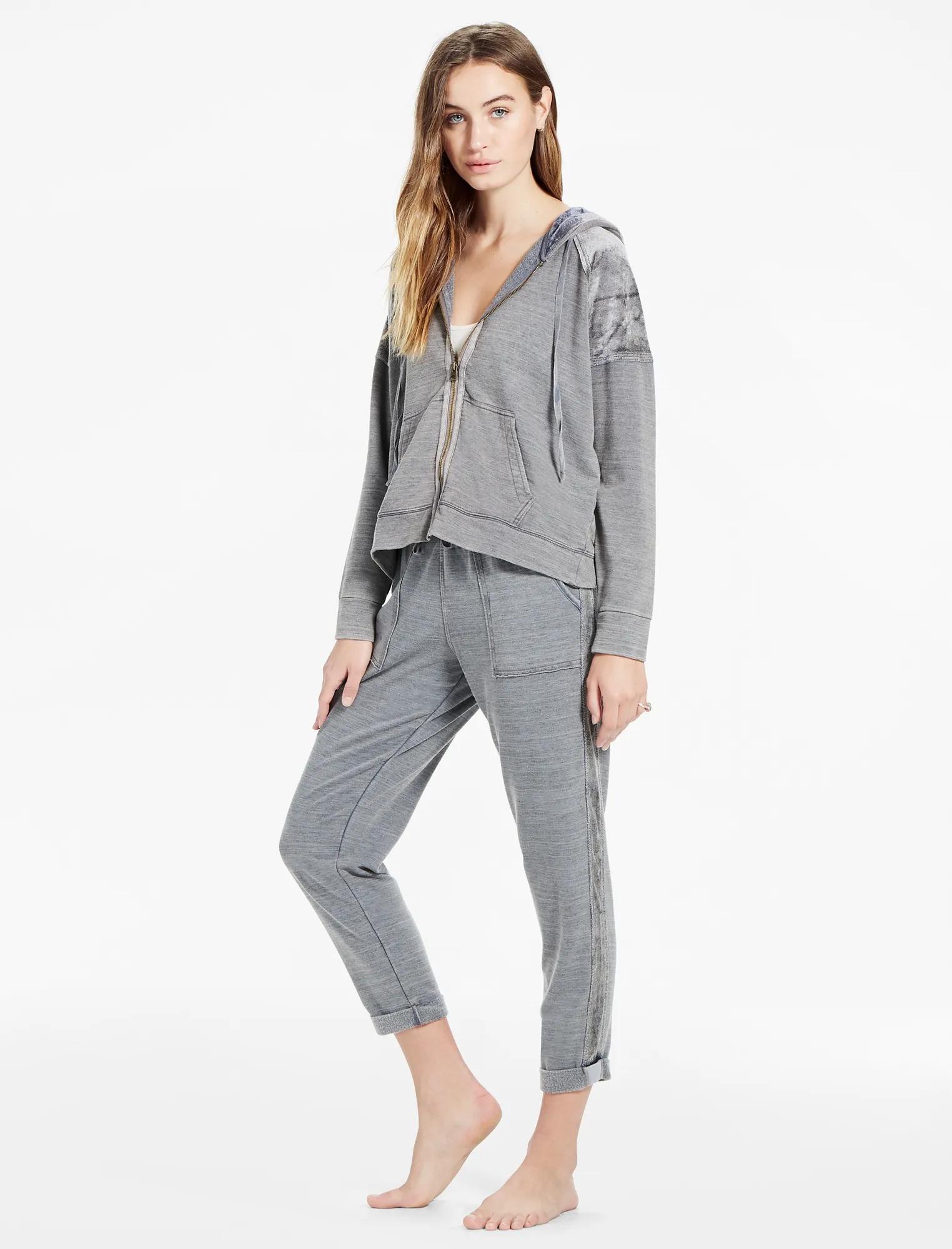VELOUR MIXED HOODIE, image 3