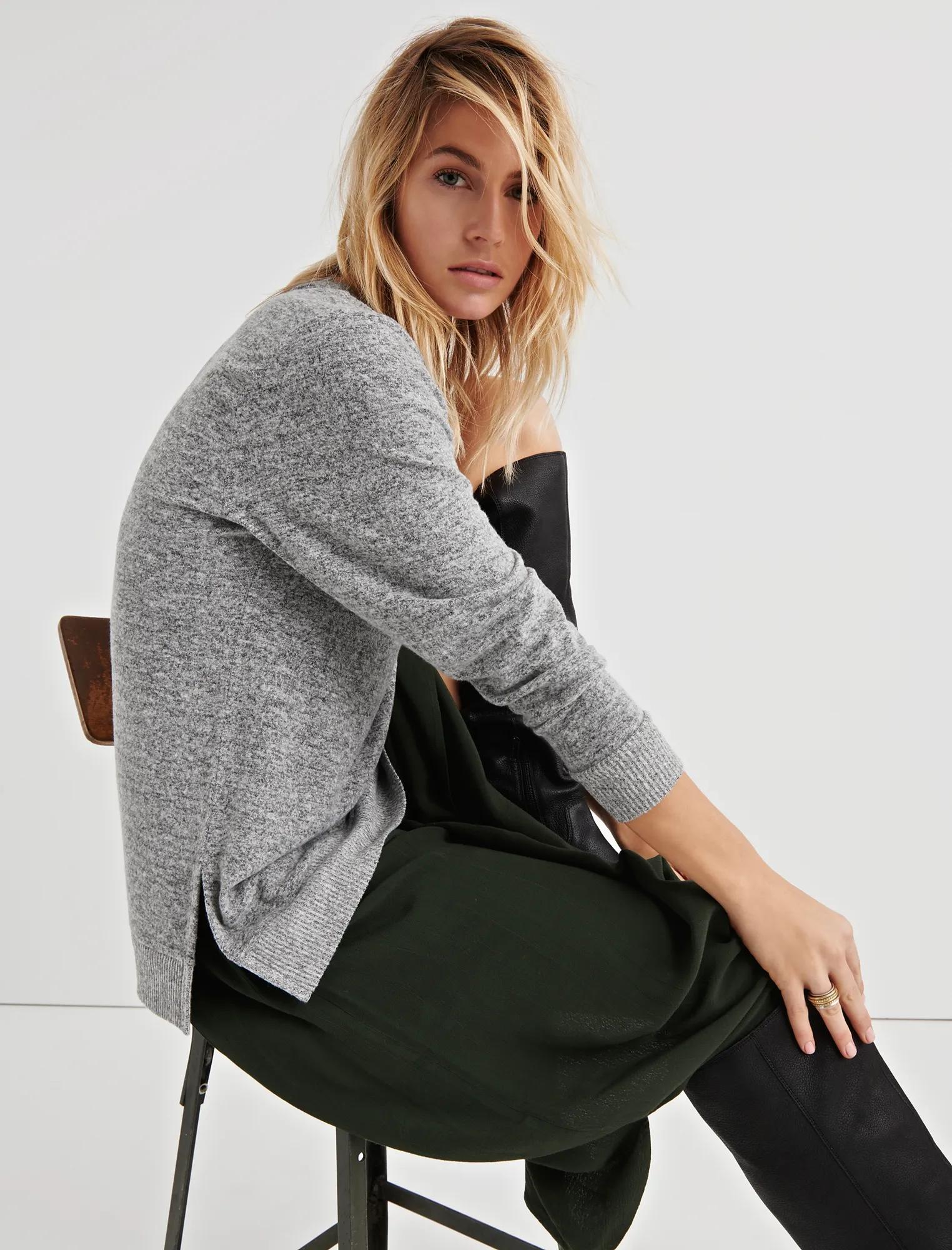 CLOUD JERSEY V NECK TUNIC, image 2