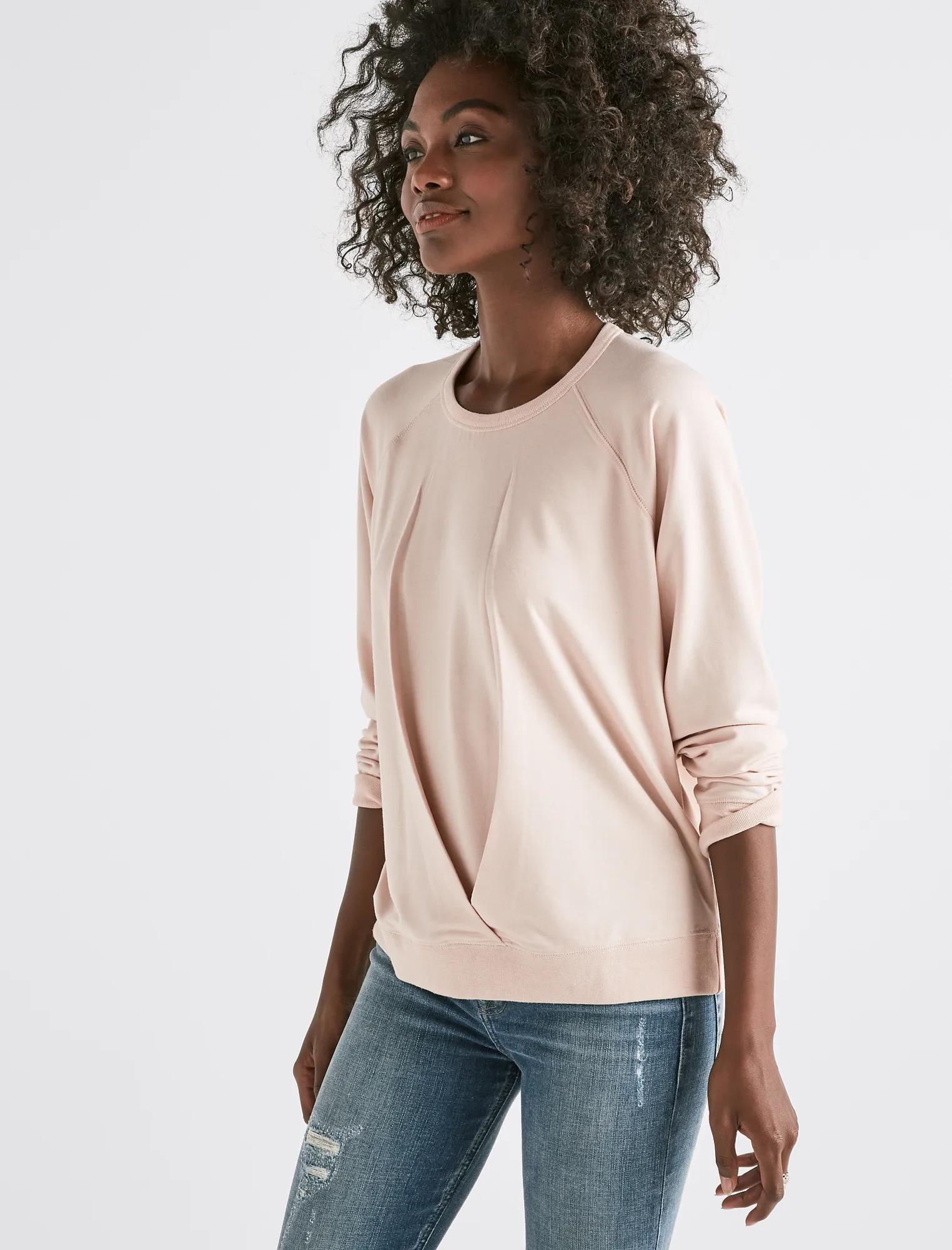 PLEATED FRONT SWEATSHIRT, image 1