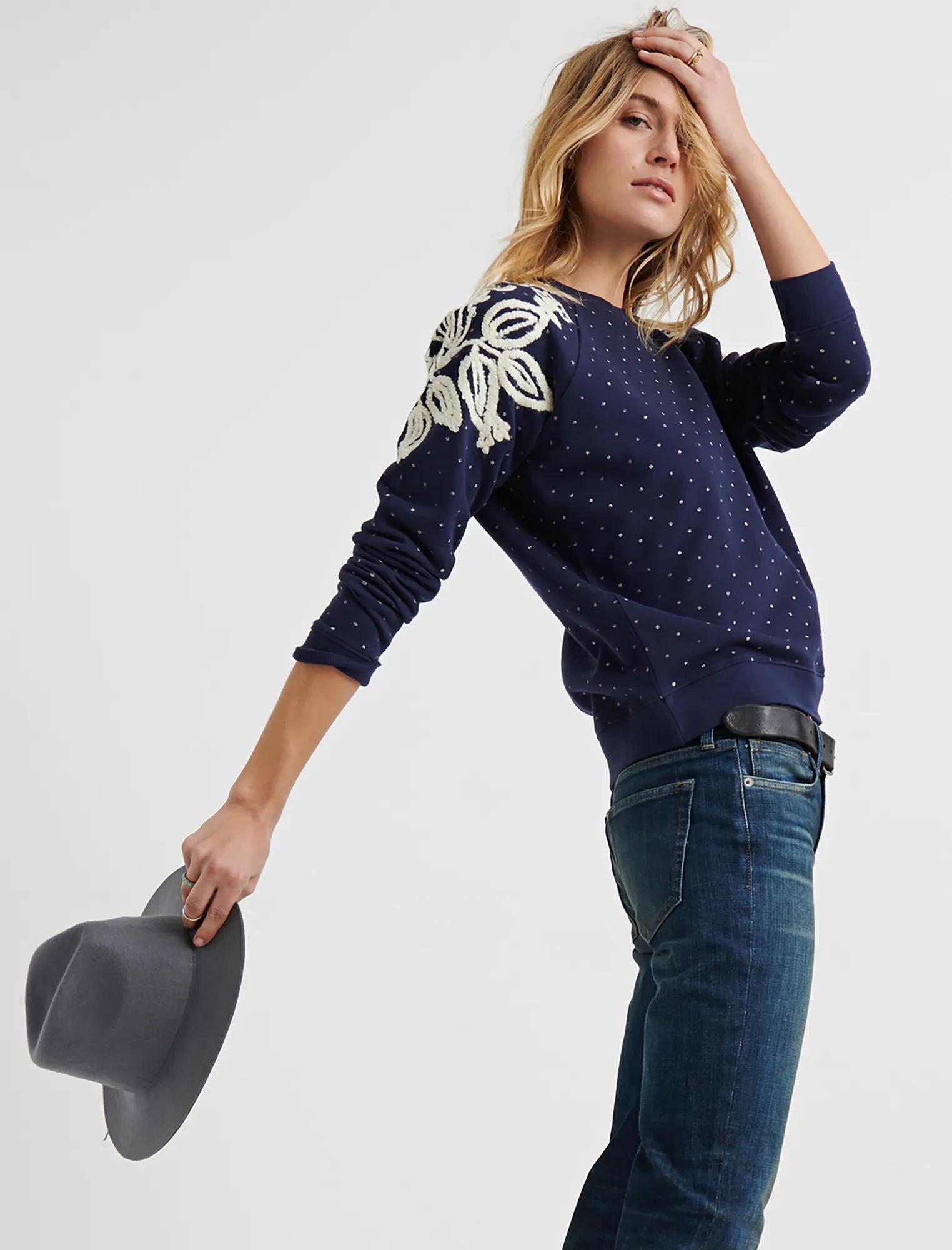 POLKA DOT CHENILLE PULLOVER, image 2