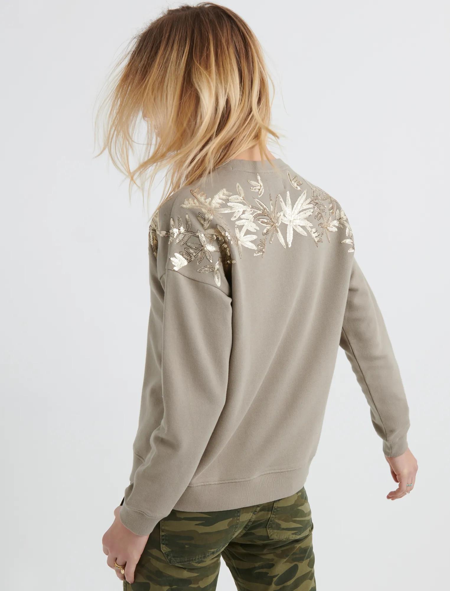 SEQUIN LEAF PULLOVER, image 3