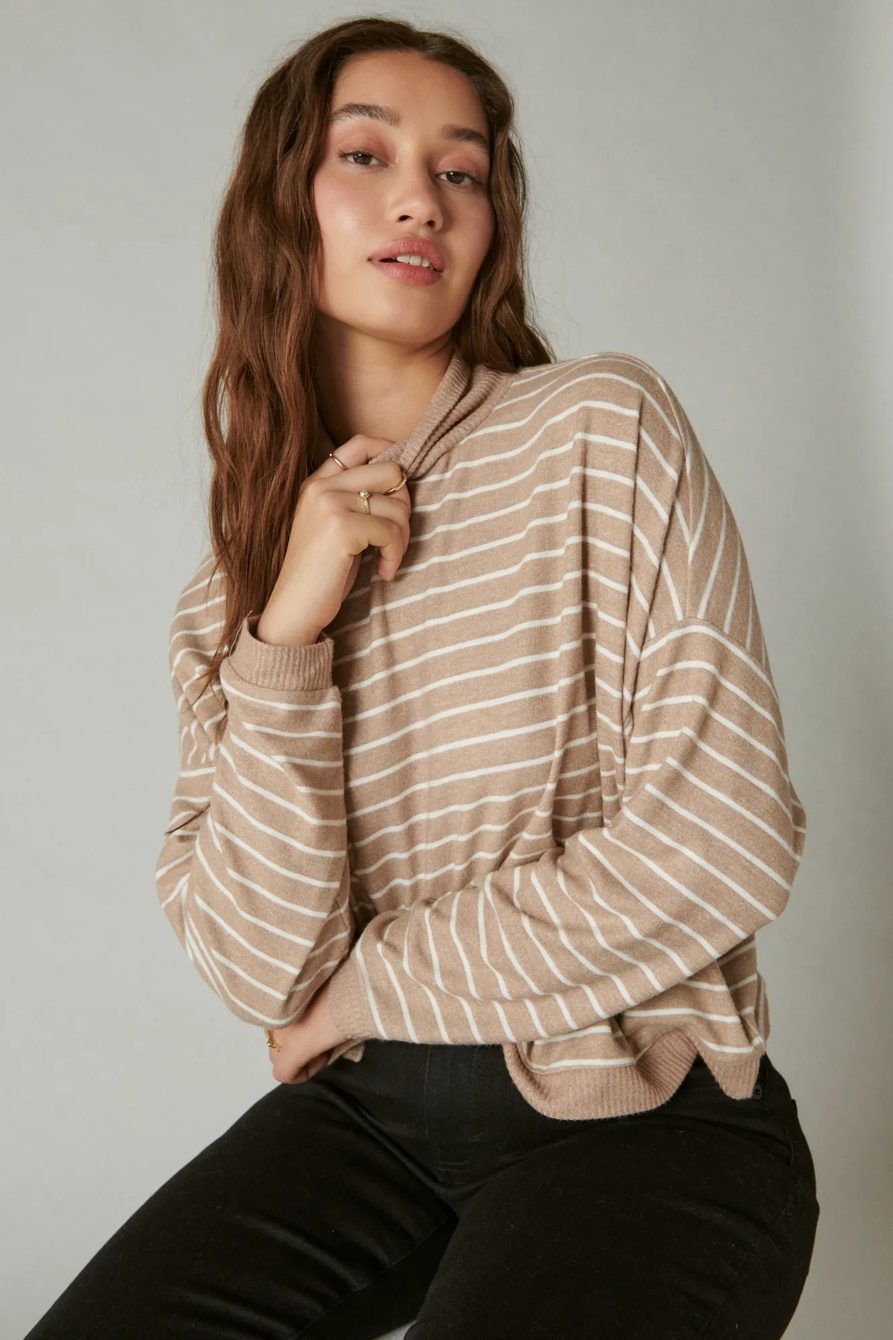CLOUD JERSEY MOCK NECK TOP, image 4