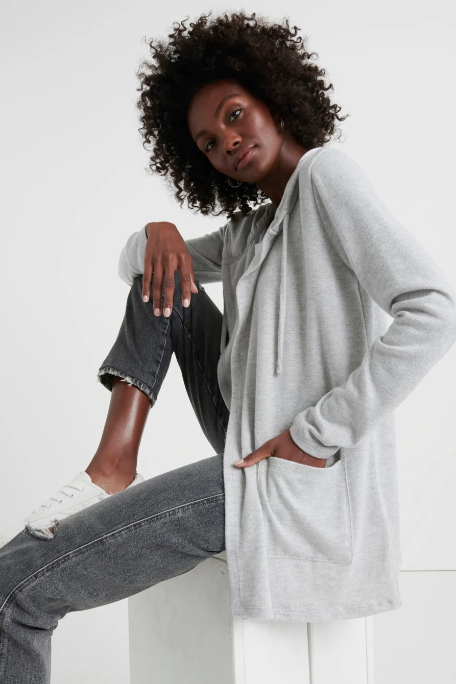 CLOUD JERSEY HOODED CARDIGAN, image 4