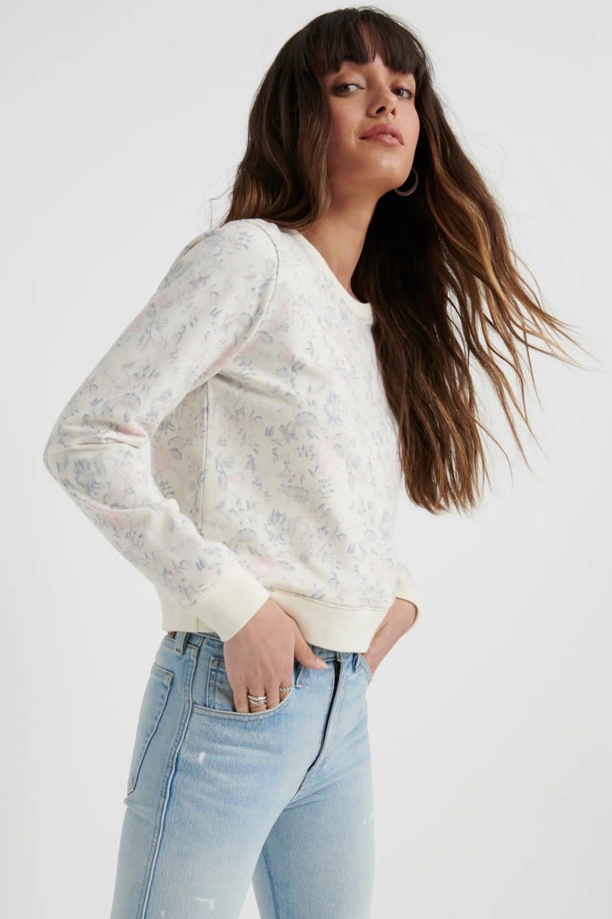 FLORAL CREW NECK SWEATSHIRT, image 2