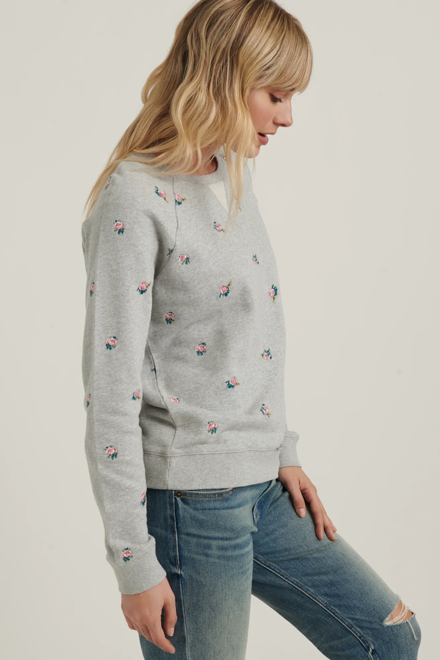 ALLOVER EMBROIDERED CREW SWEATSHIRT, image 3