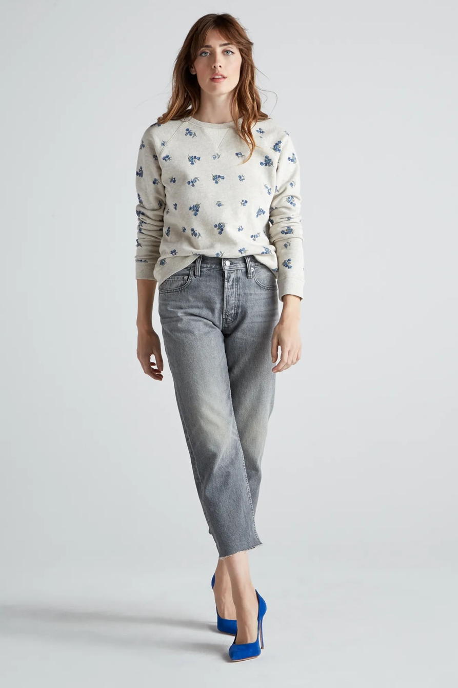 ALLOVER EMBROIDERED FLOWER SWEATSHIRT, image 2