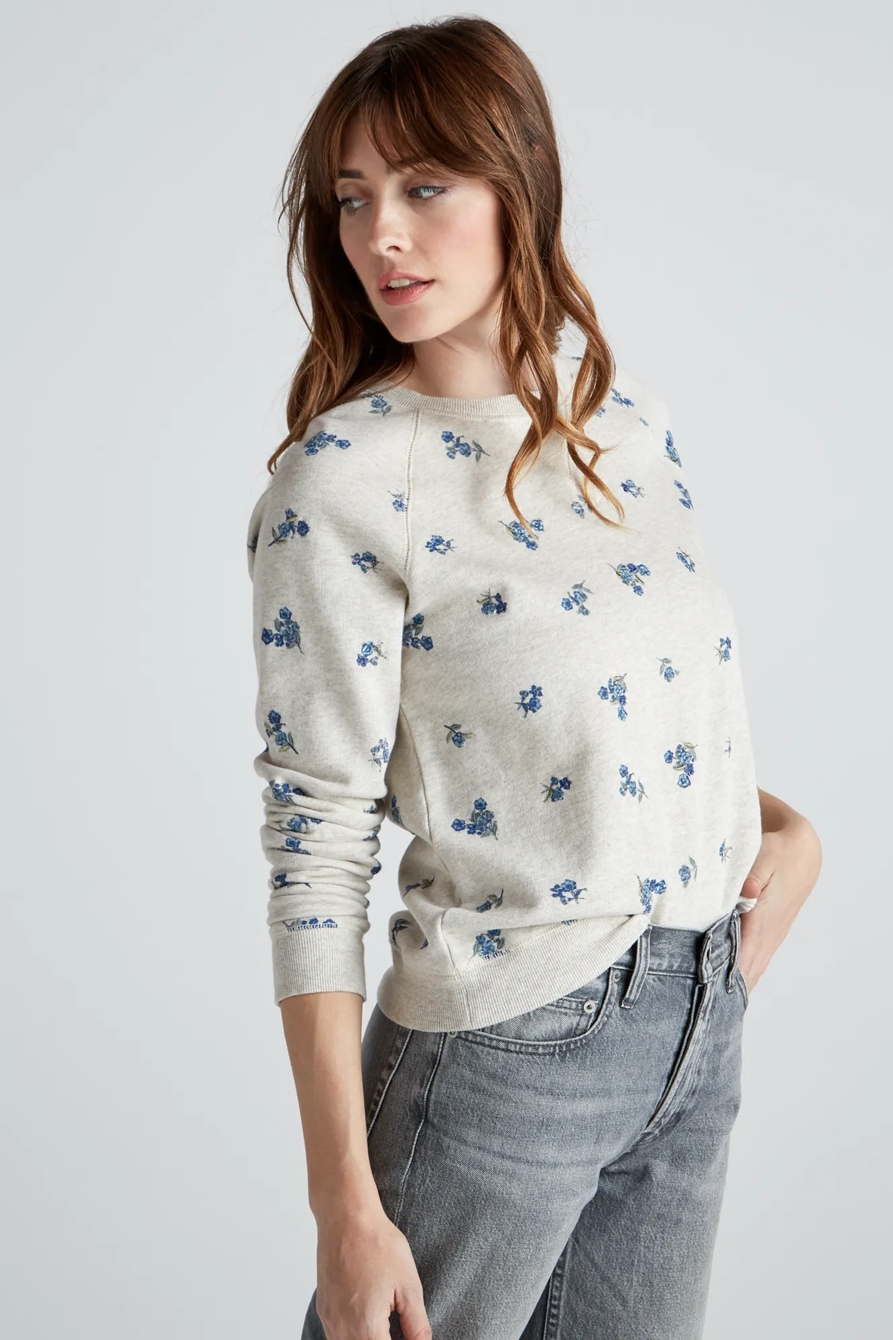 ALLOVER EMBROIDERED FLOWER SWEATSHIRT, image 3